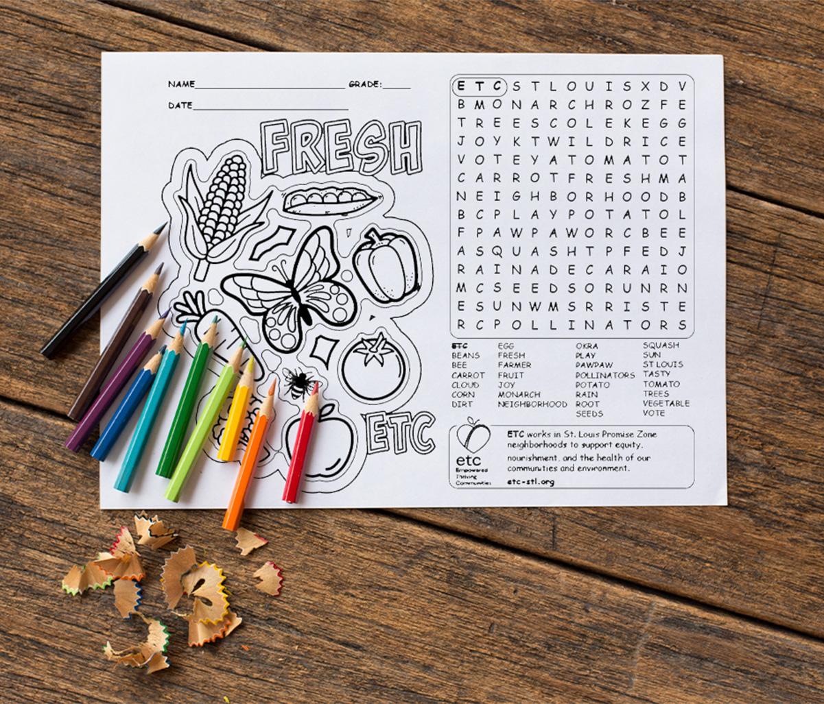 ETC activity crayons